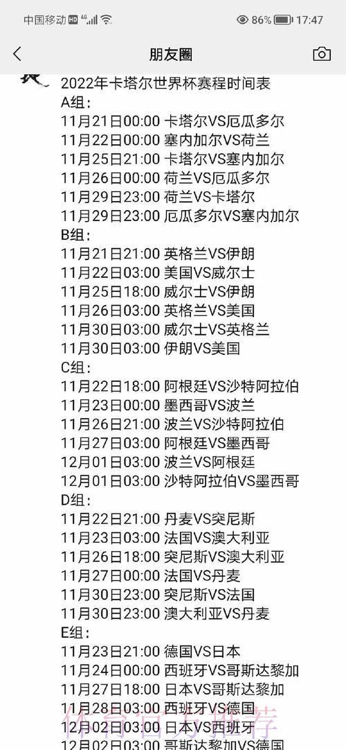 世界杯最新比分与赛程安排全面解析